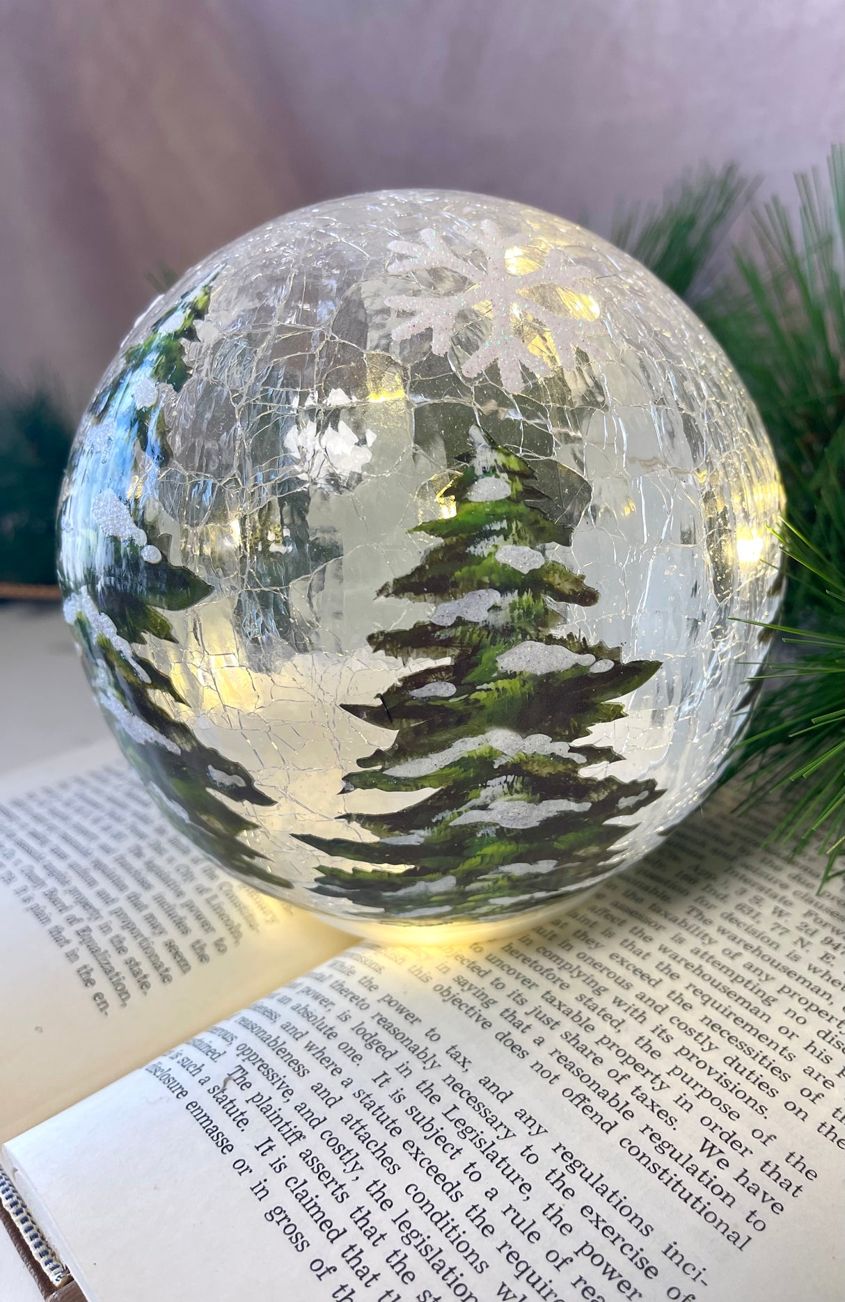 Winter Stories Lighted Glass Orb