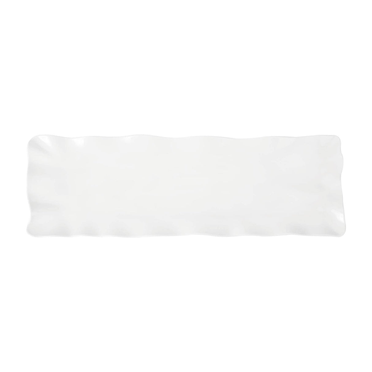 White 20 3/4" Melamine Rectangle Tray