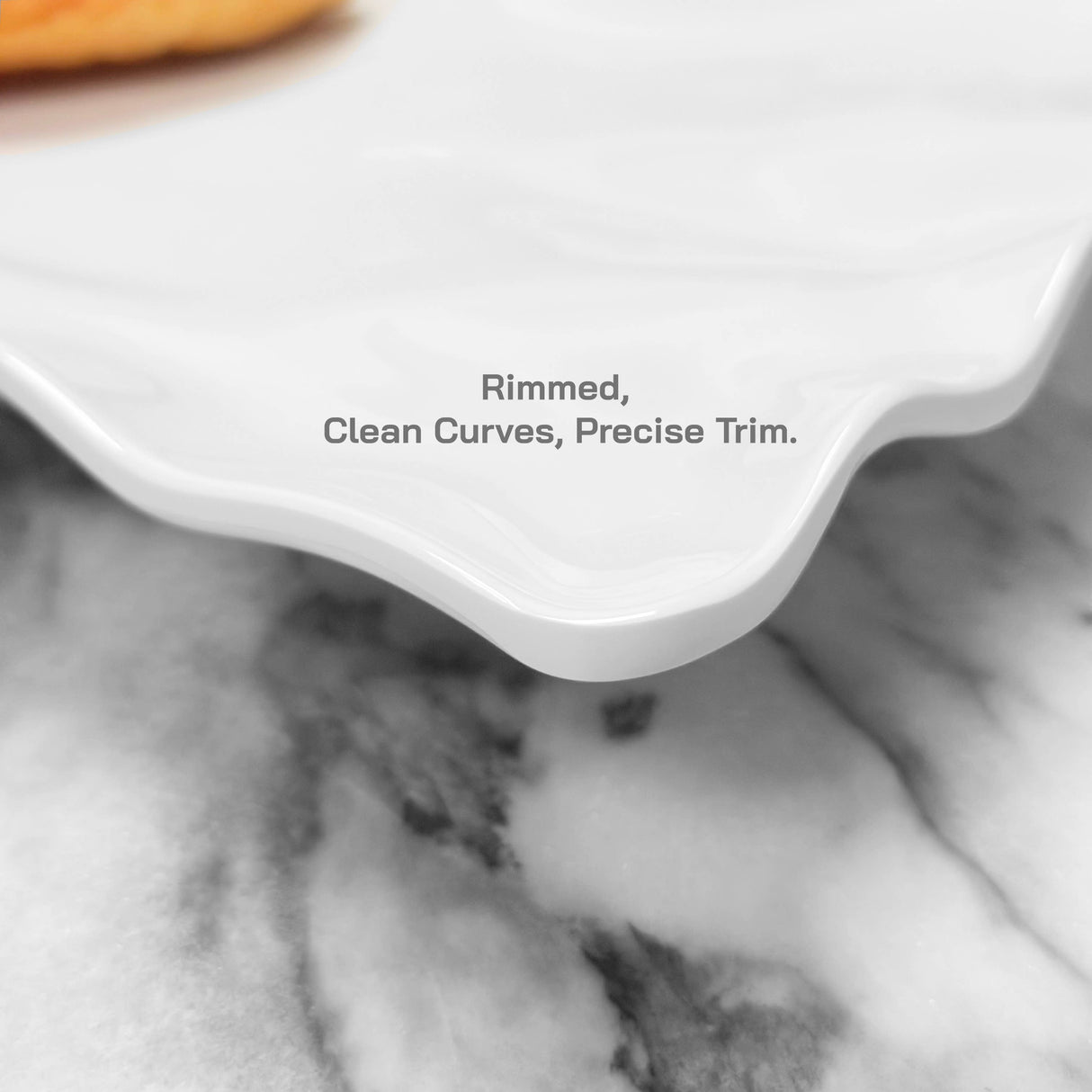 White 20 3/4" Melamine Rectangle Tray