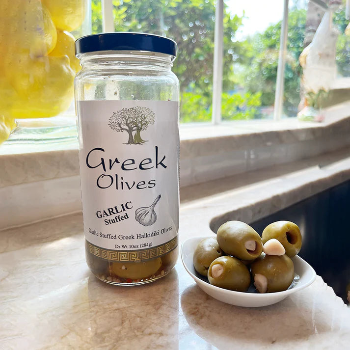 Garlic Stuffed Greek Olives