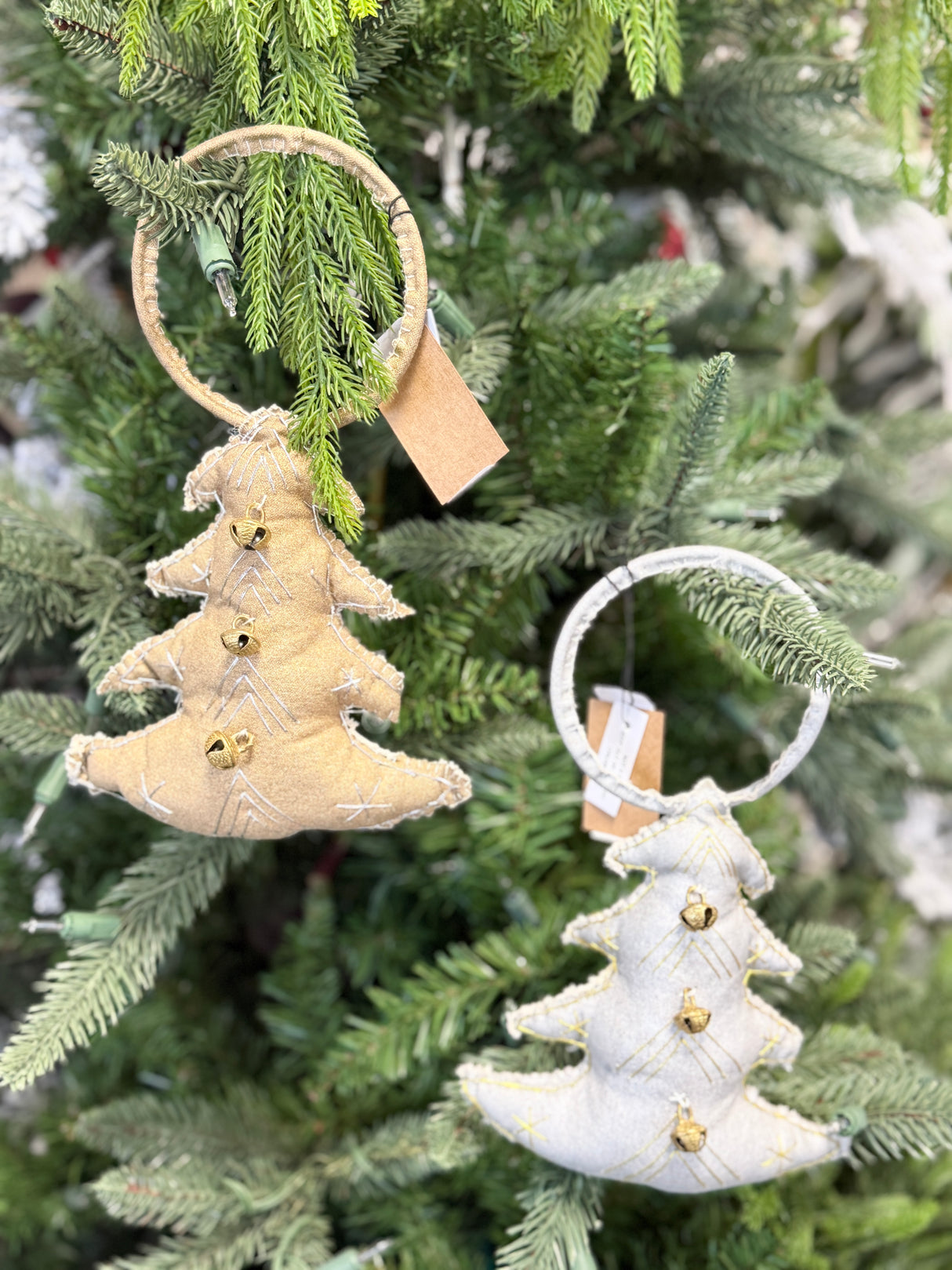 Painted Canvas Metallic Thread Door Hanger- 2 Colors