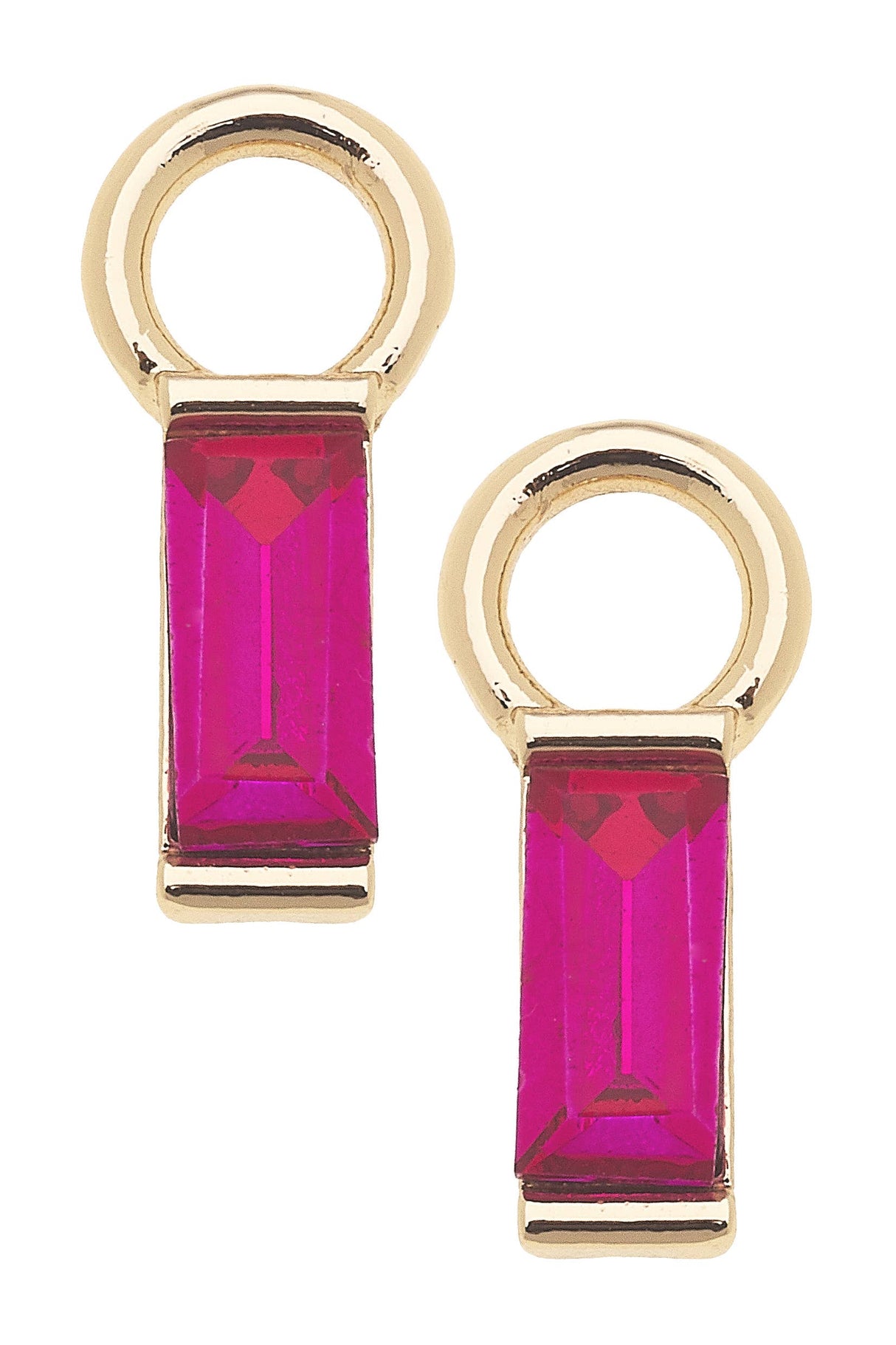 Pink Baguette Huggie Charm