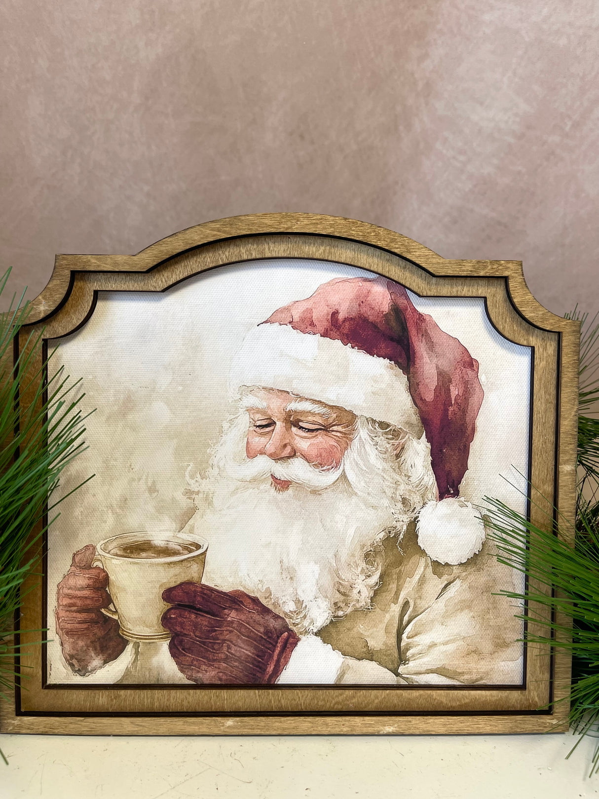 Provincial Cocoa Santa Framed Art