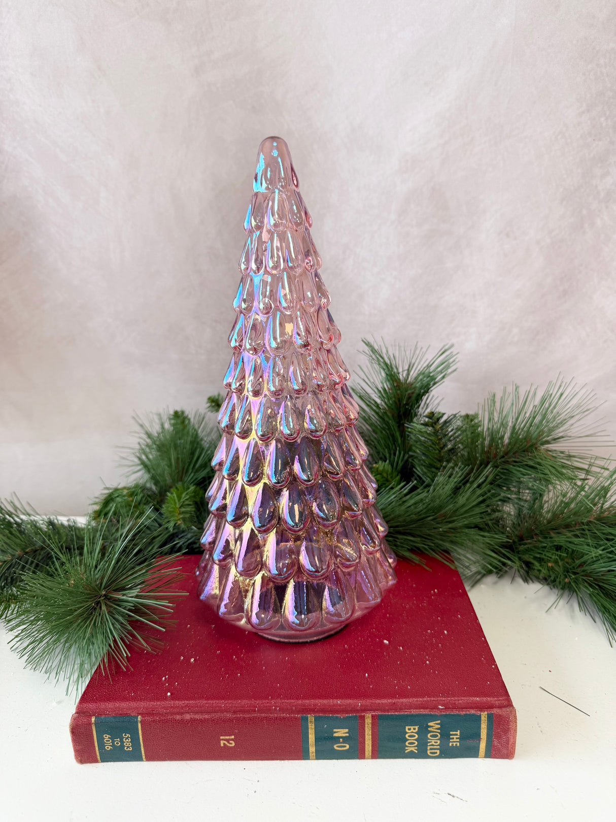 13" Volos Pink Glass Tree