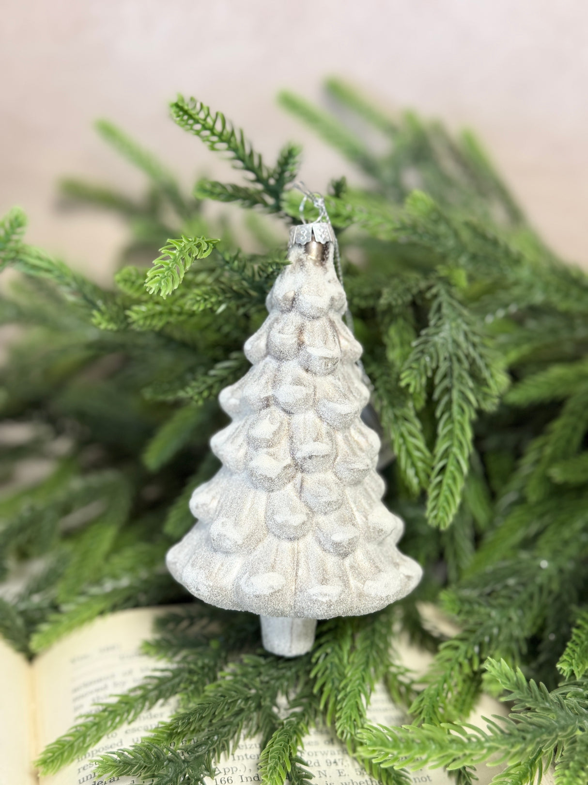 Frosty Glass Tree Ornament