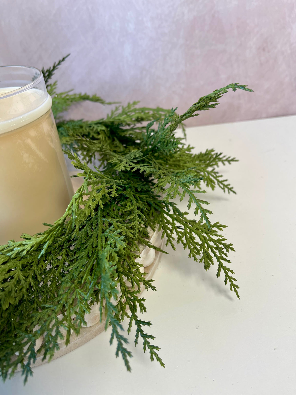 Real Touch Cedar Candle Ring