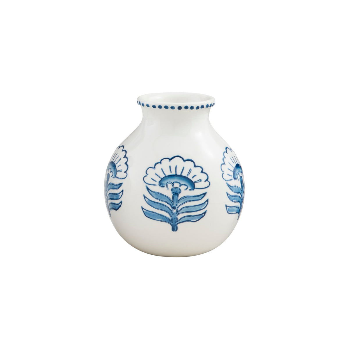 Beauty Block Print Flower Vase