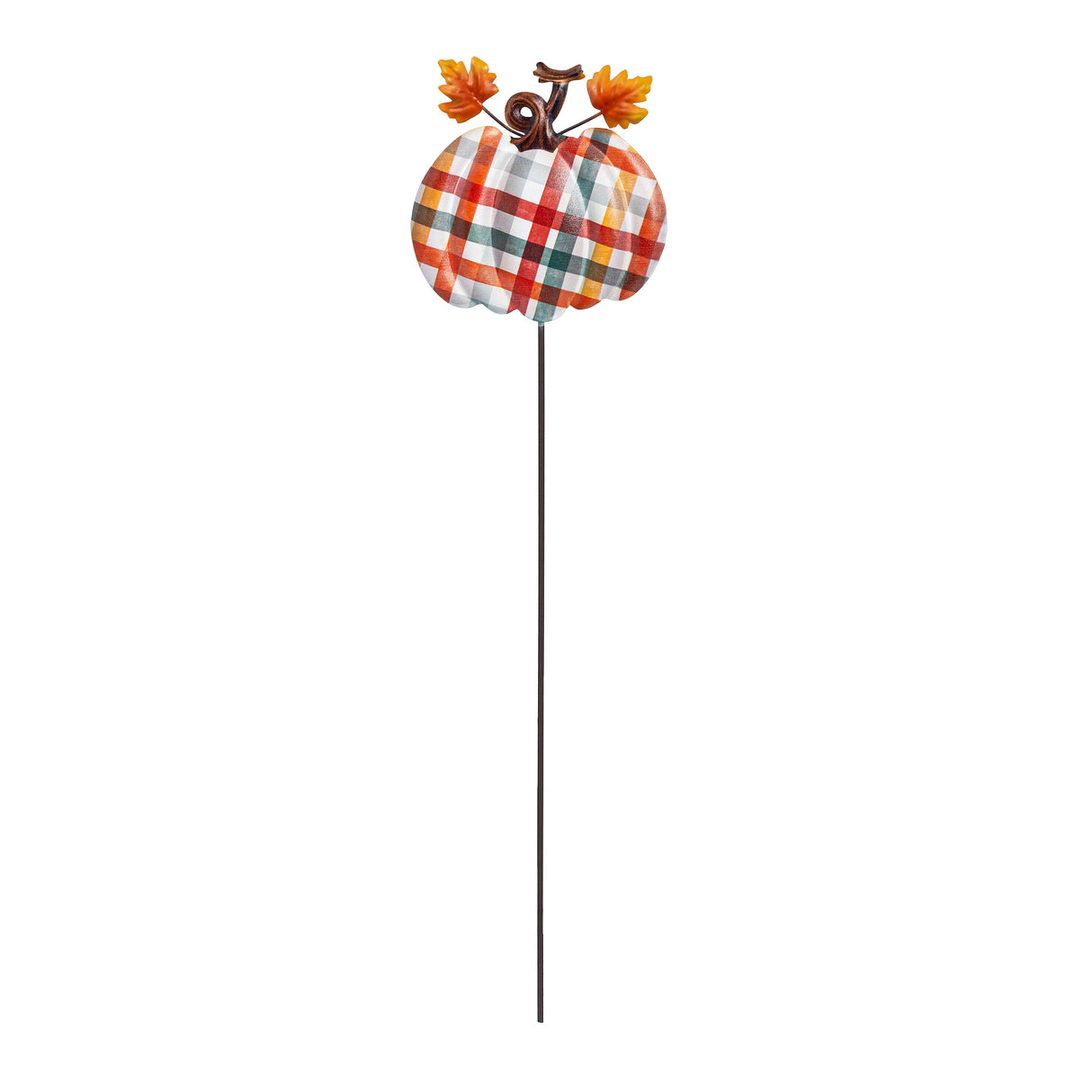 Checkered Pumpkin Metal Pick - 6 Styles