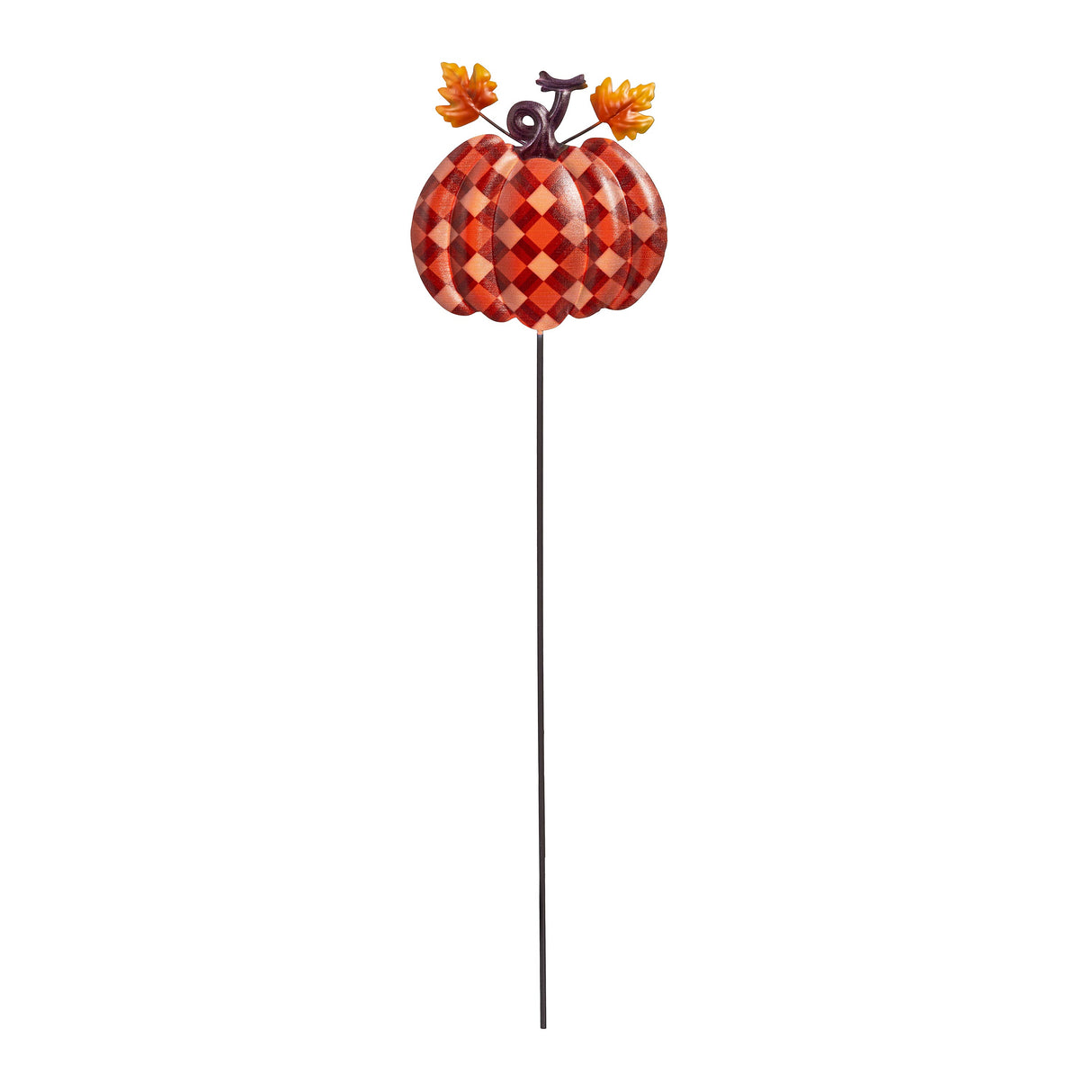 Checkered Pumpkin Metal Pick - 6 Styles
