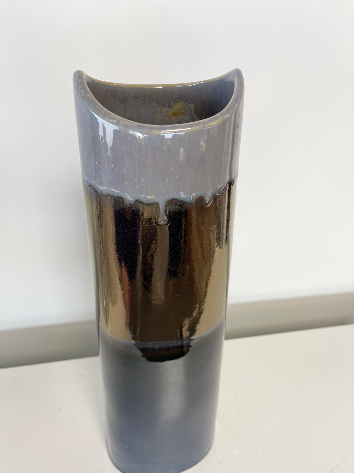 Large Earthenware Oval Vase