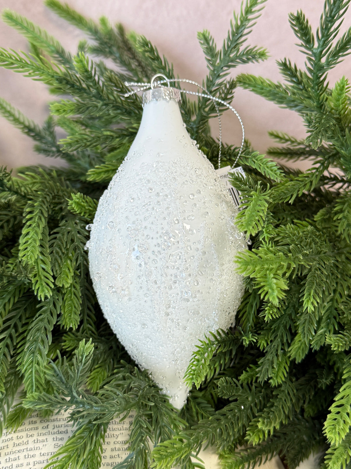 Icy Holiday Glass Ornament - 2 Styles