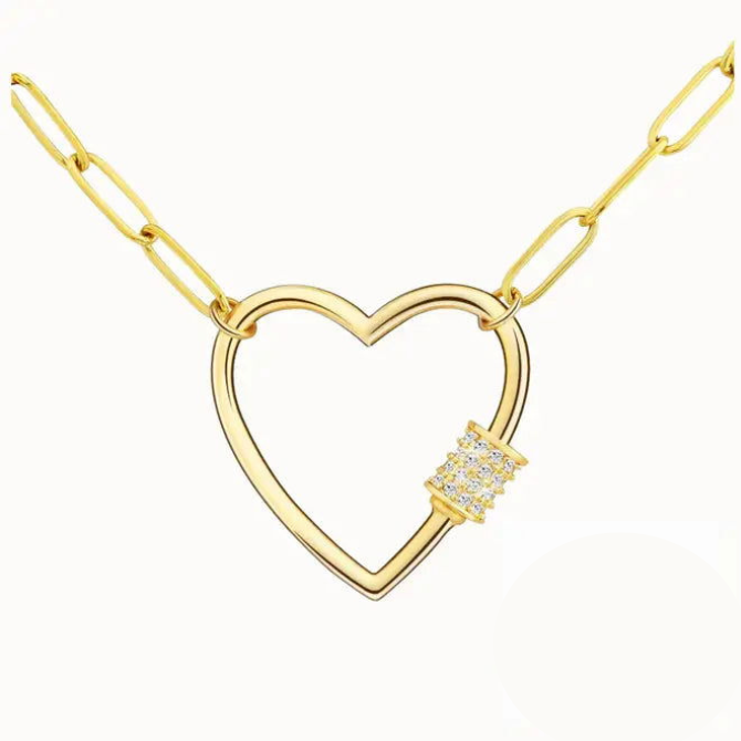 18k Gold Plated Paperclip Parker Necklace