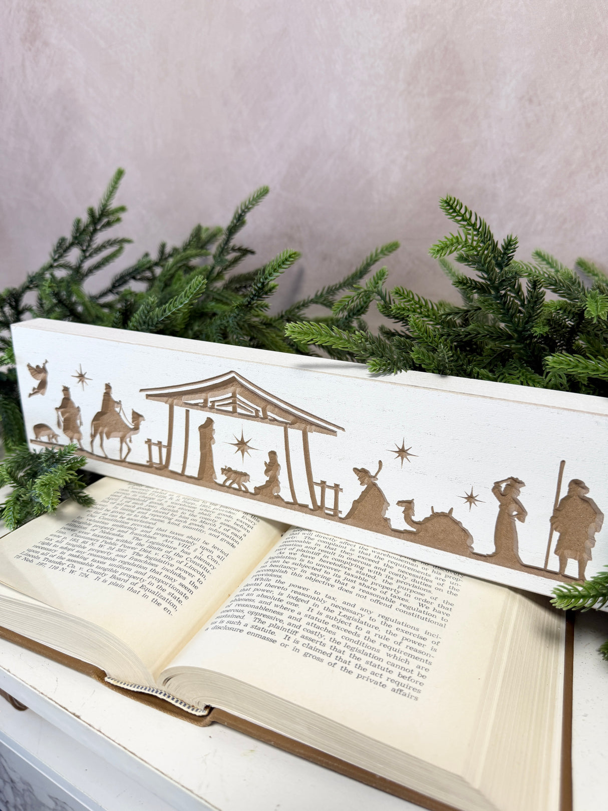 Wide Nativity Block Art