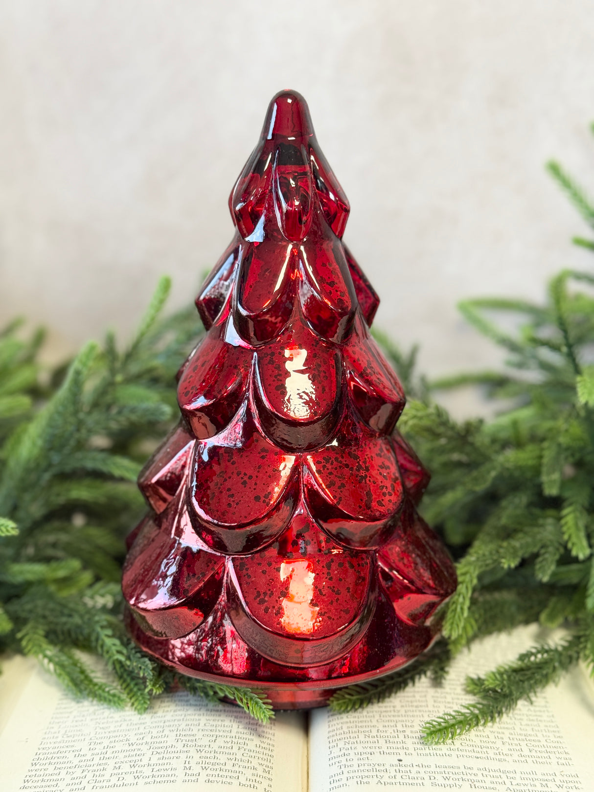 Silves Royal Red Glass Tree