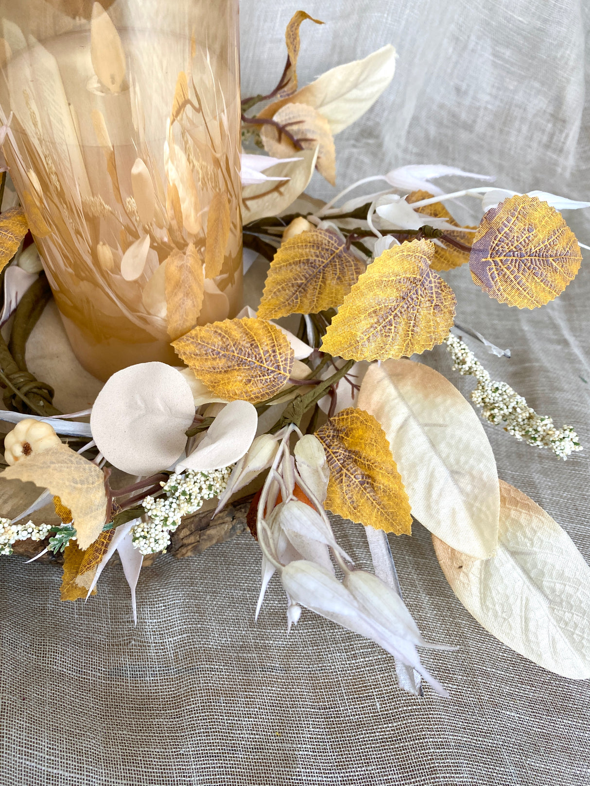 4.5" Bay Leaf Pod Candle Ring