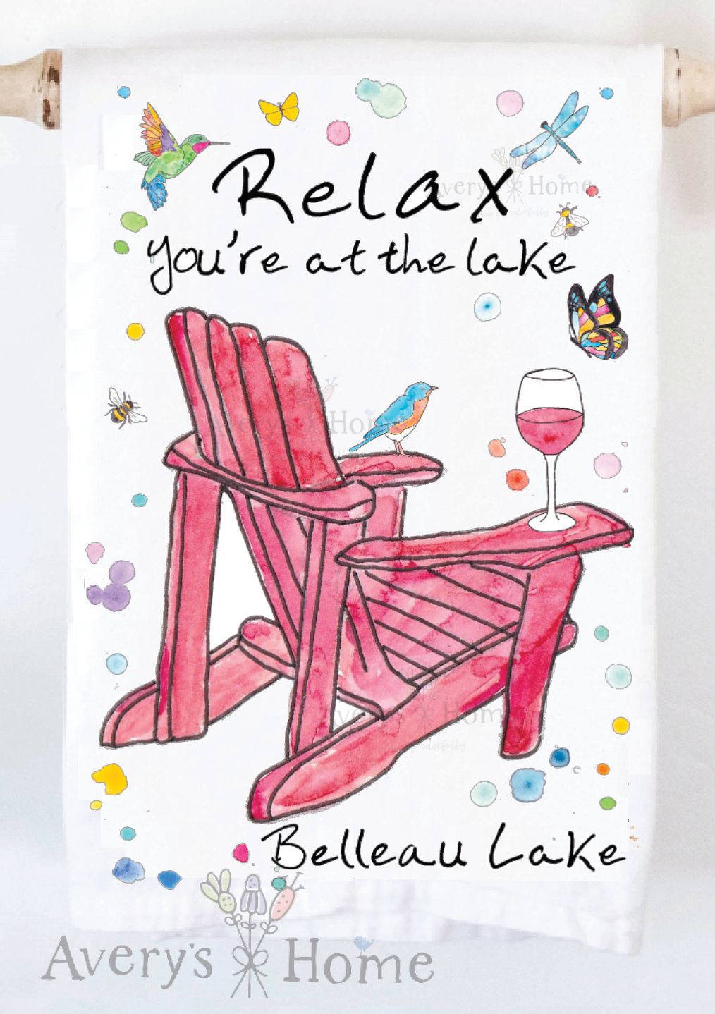 Relax At the Lake Tea Towel