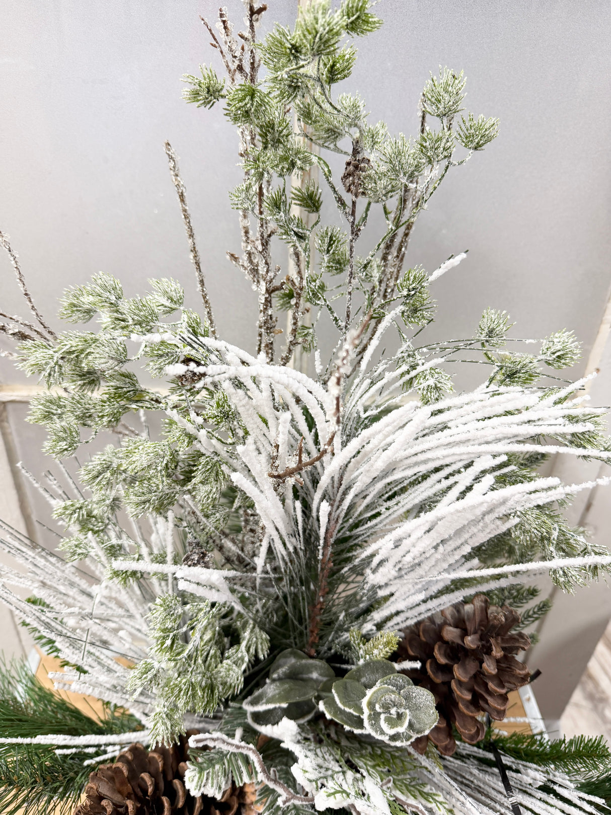 27" Winter Greens Porch Pot