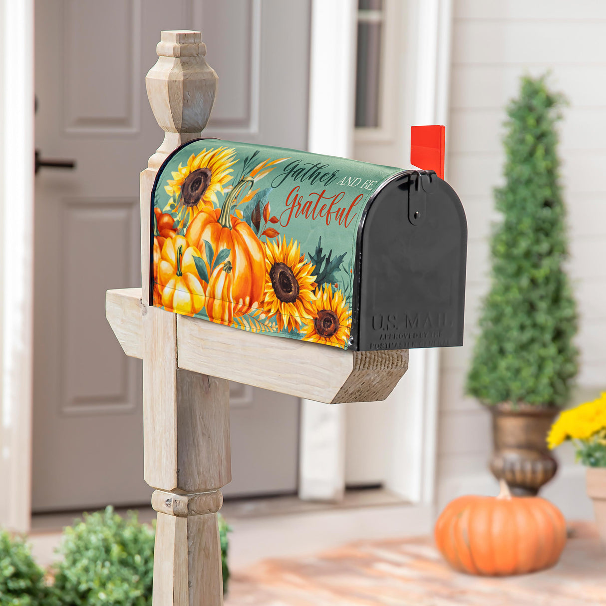 Grateful Gatherings Mailbox Cover