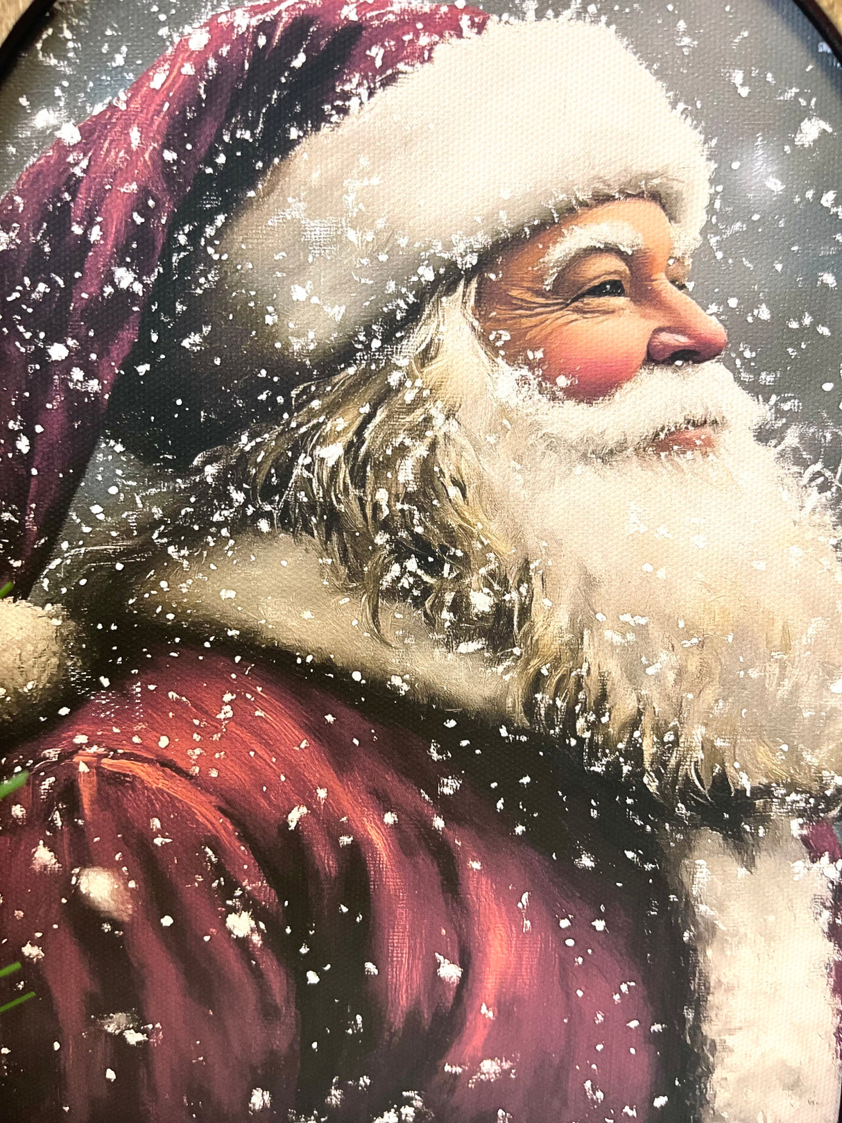 Arch Top Antique Santa Framed Art