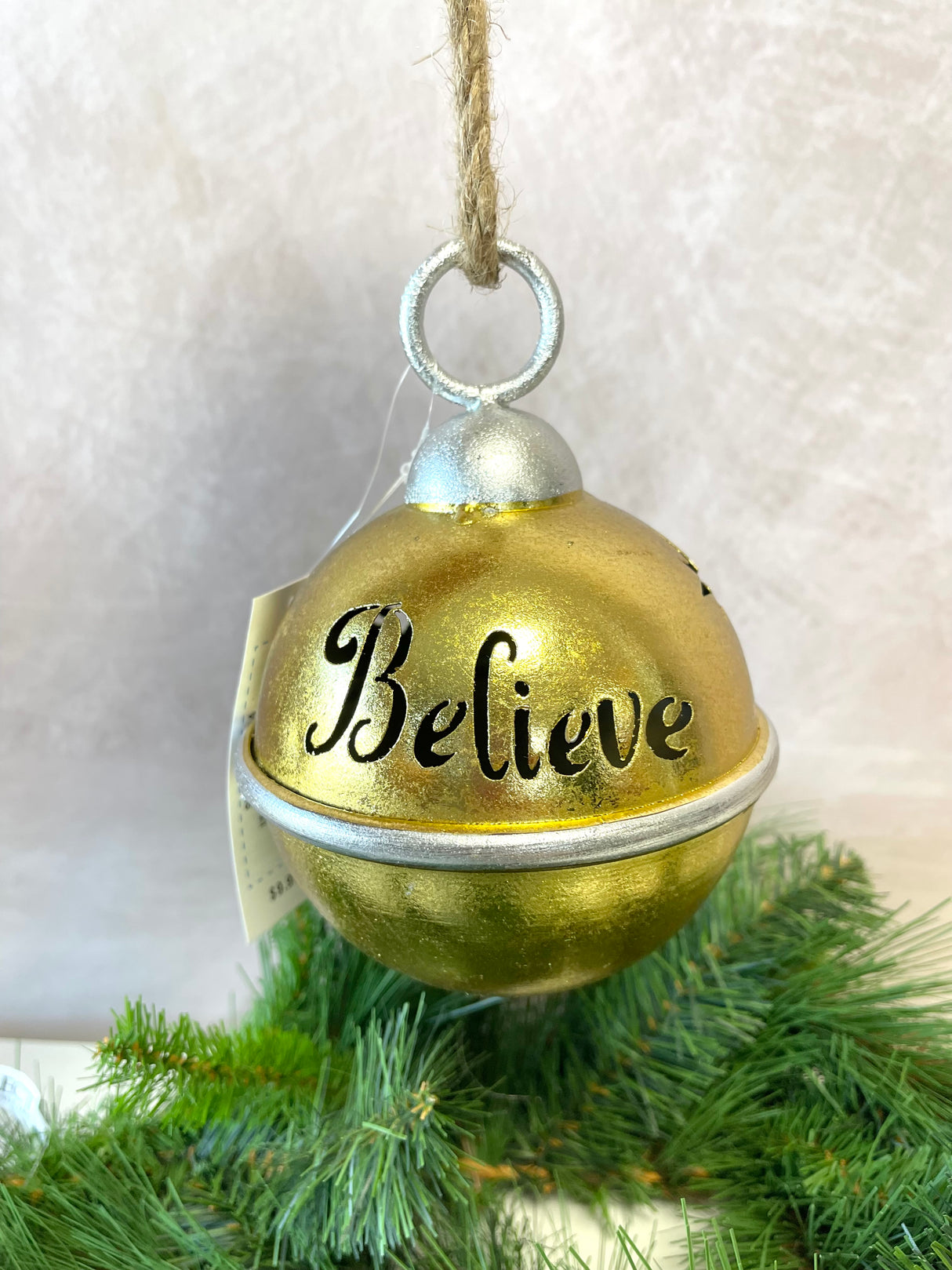 Believe Metal Bell Ornamental
