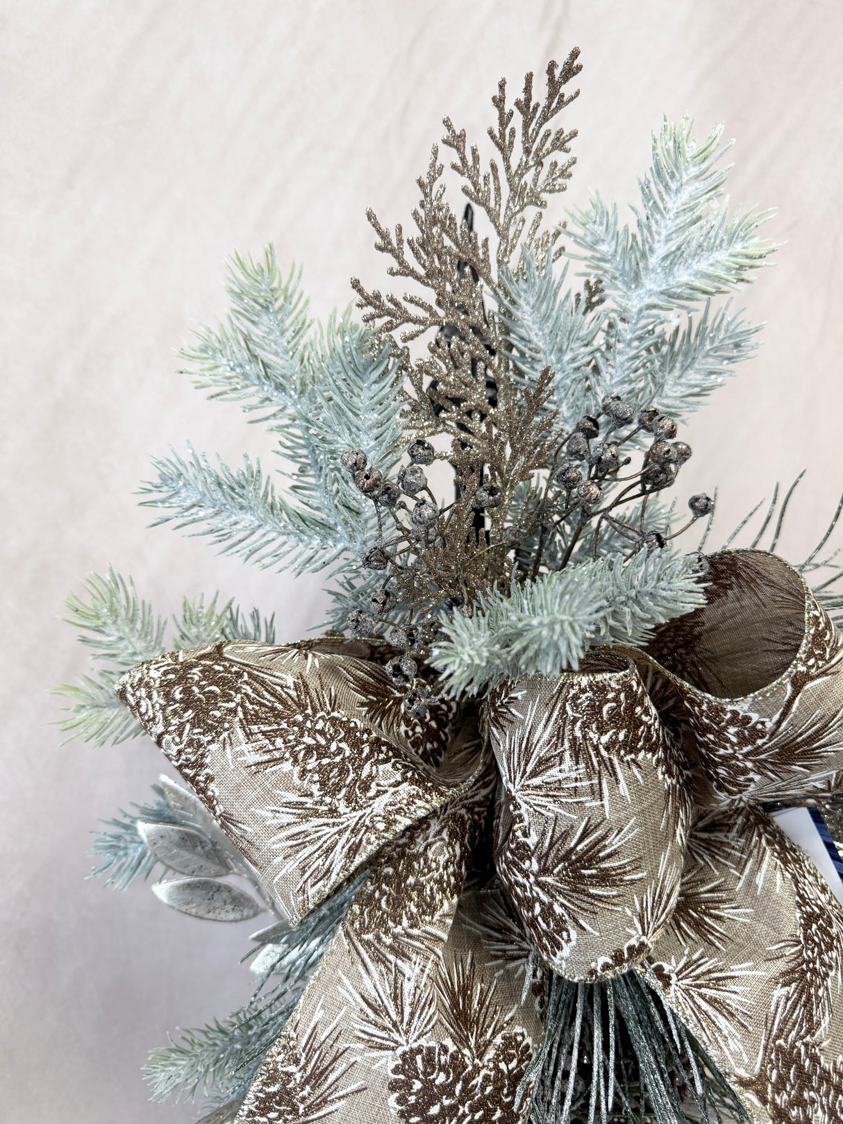 26" Shimmering Pinecone Swag