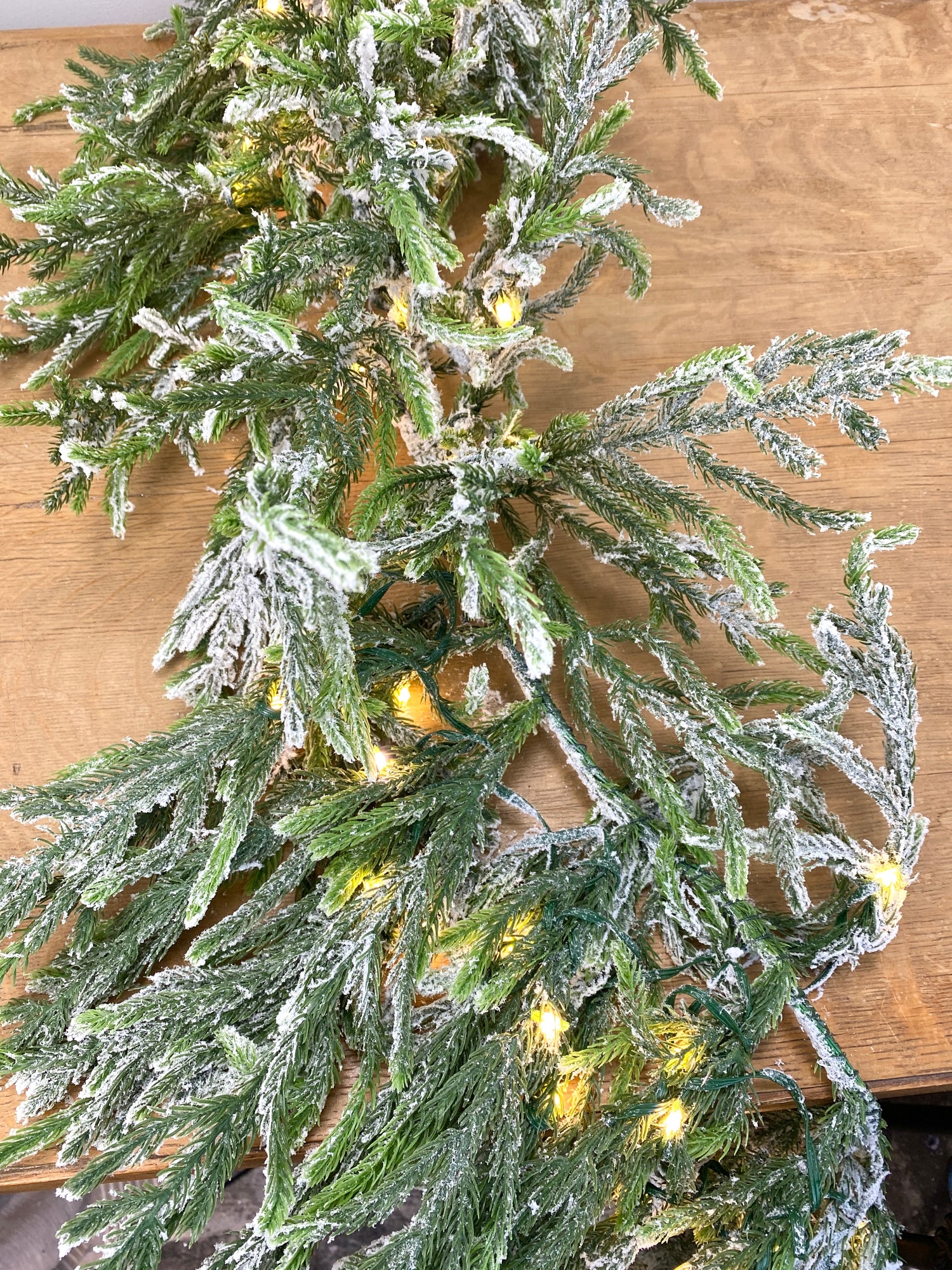 6' Frost Oversized Norfolk Lighted Garland