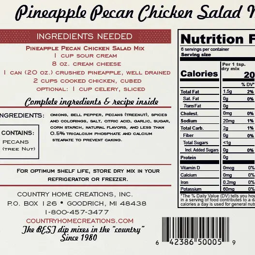 Pineapple Pecan Chicken Salad Mix