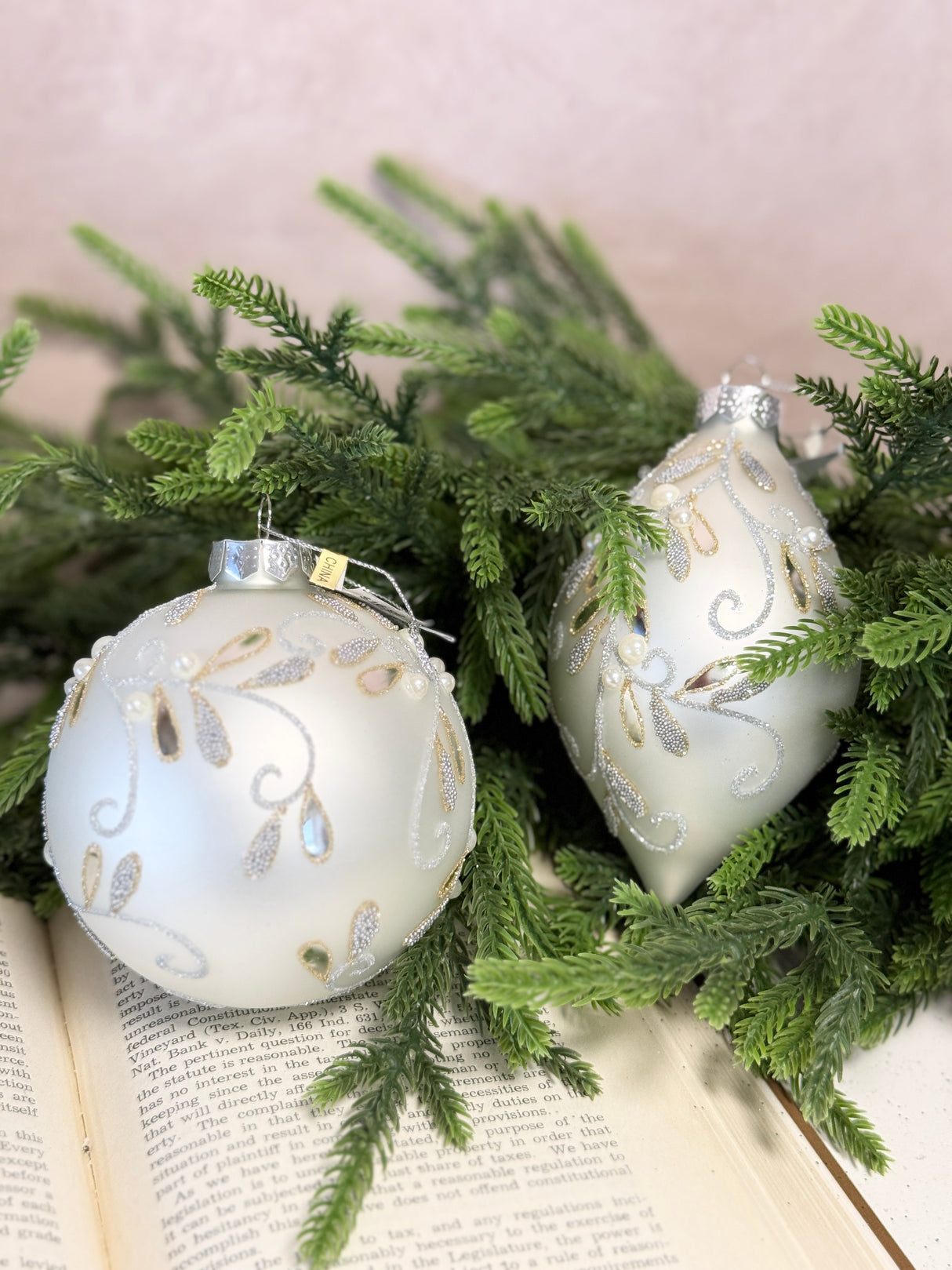 Class Holiday Glass Ornament - 2 Styles