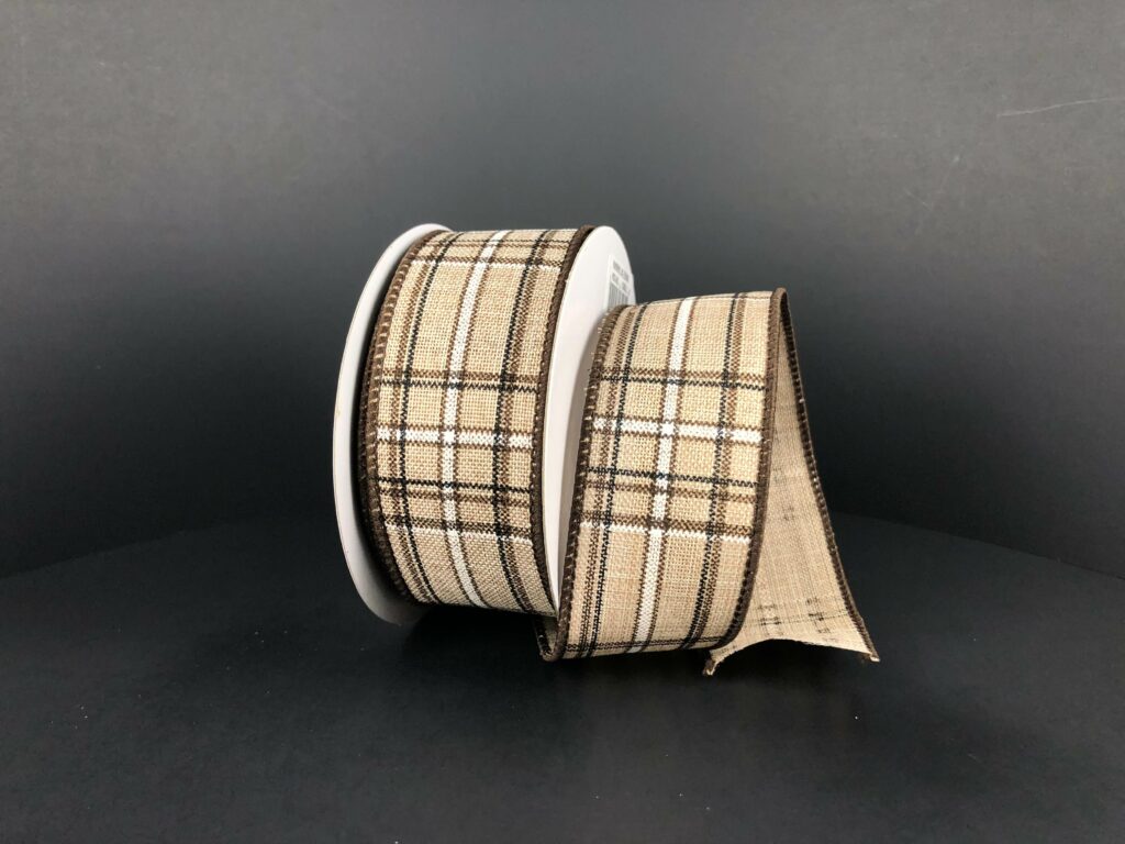 Chocolate Cornelia Plaid Ribbon Bolt