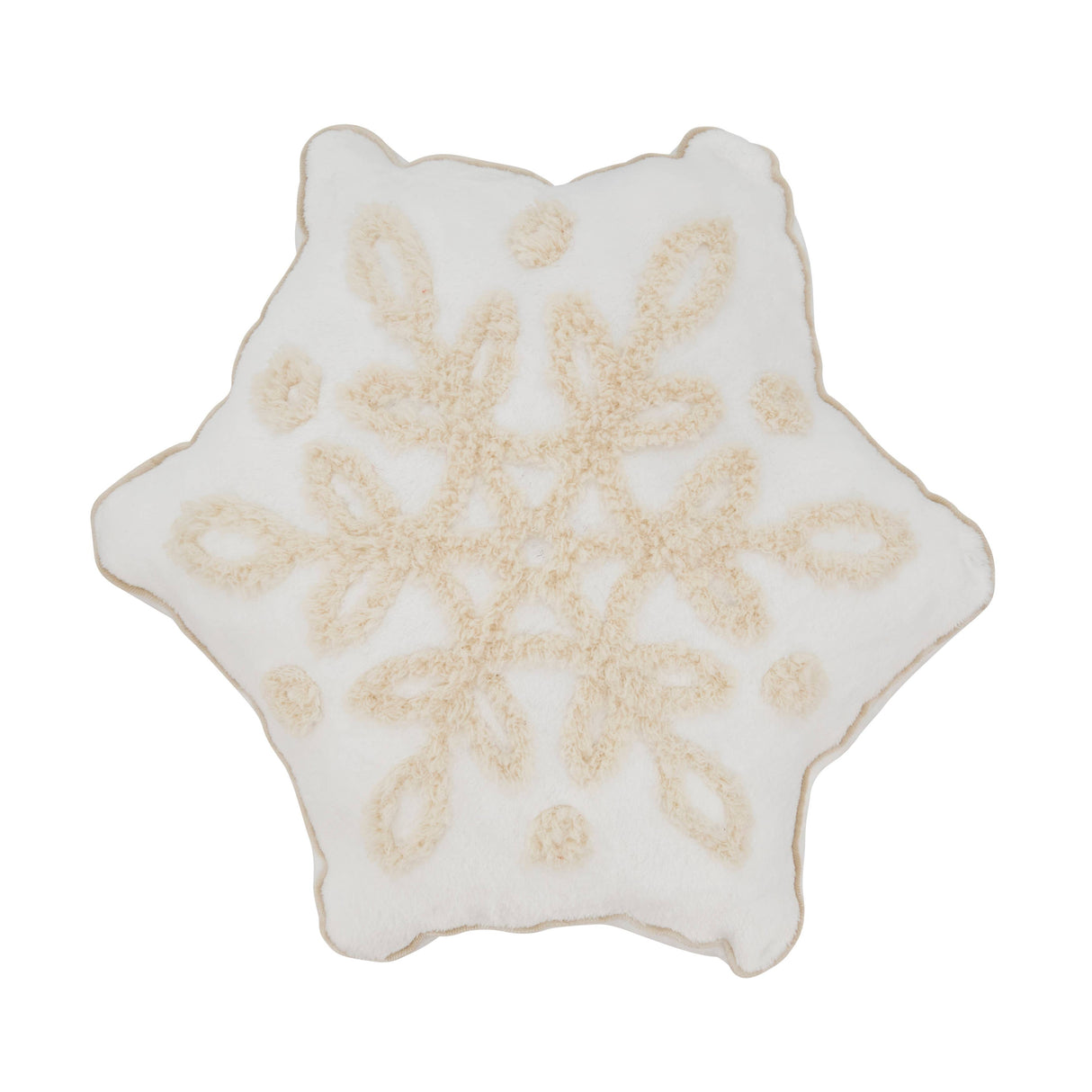 Crystal Frost Snowflake Poly Filled Throw Pillow