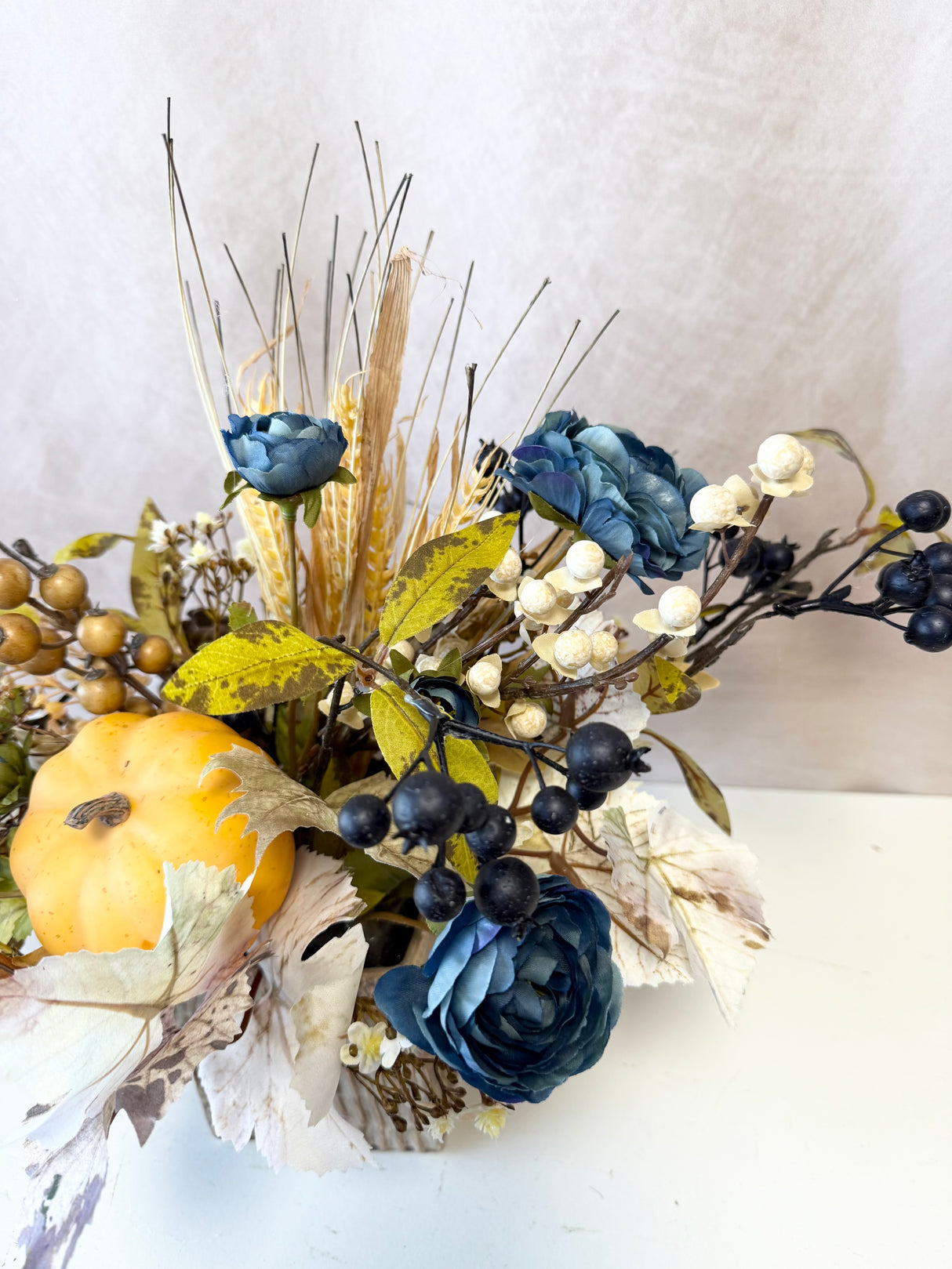 21" Blue October Centerpiece Design 2