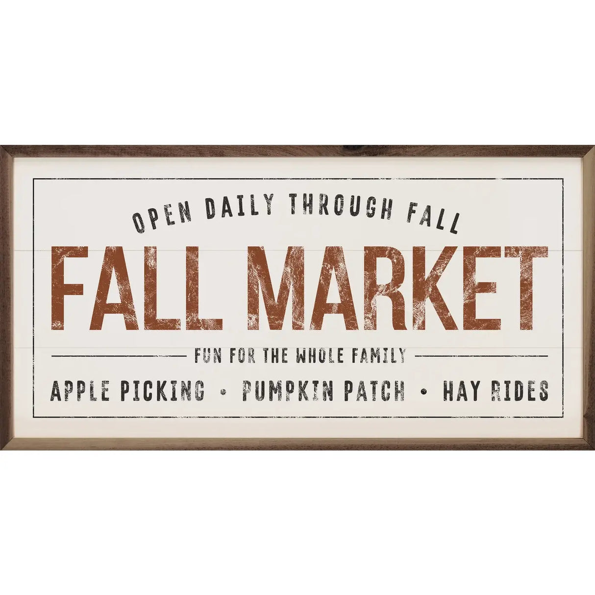 Fall Market White Wood Art