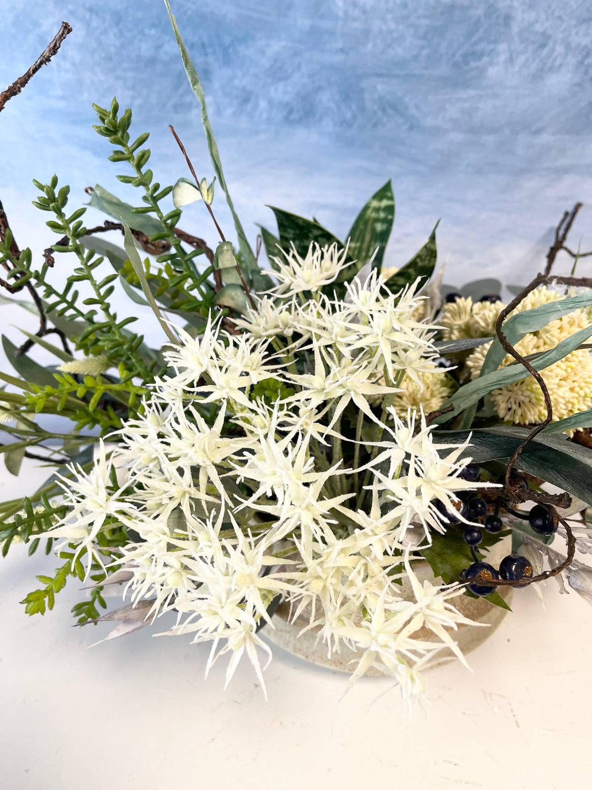 24" Blue Grove Centerpiece