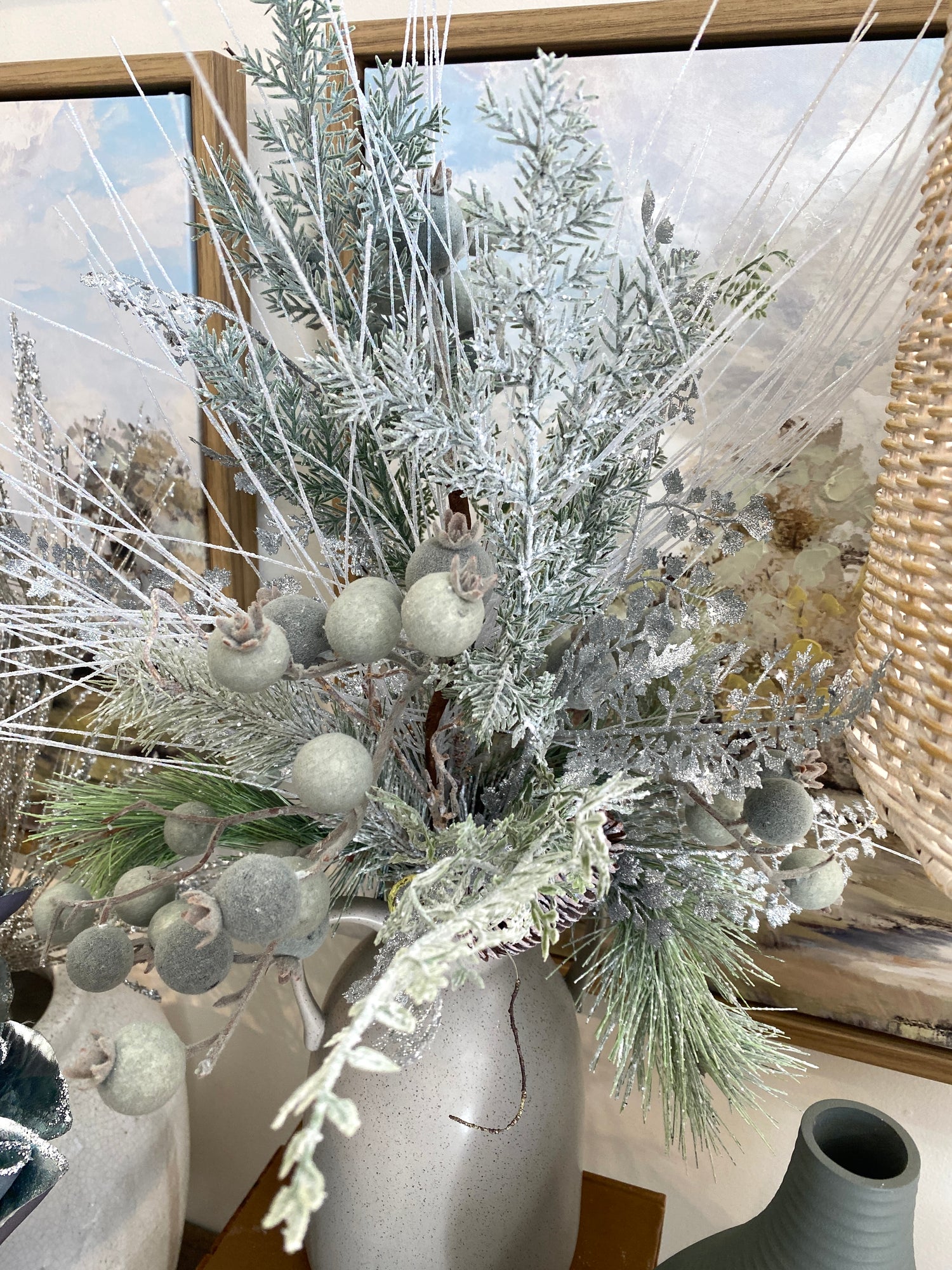 25" Silver Sparkle Drop-In
