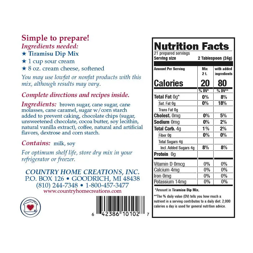 Tiramisu Dip Mix- Limited Edition