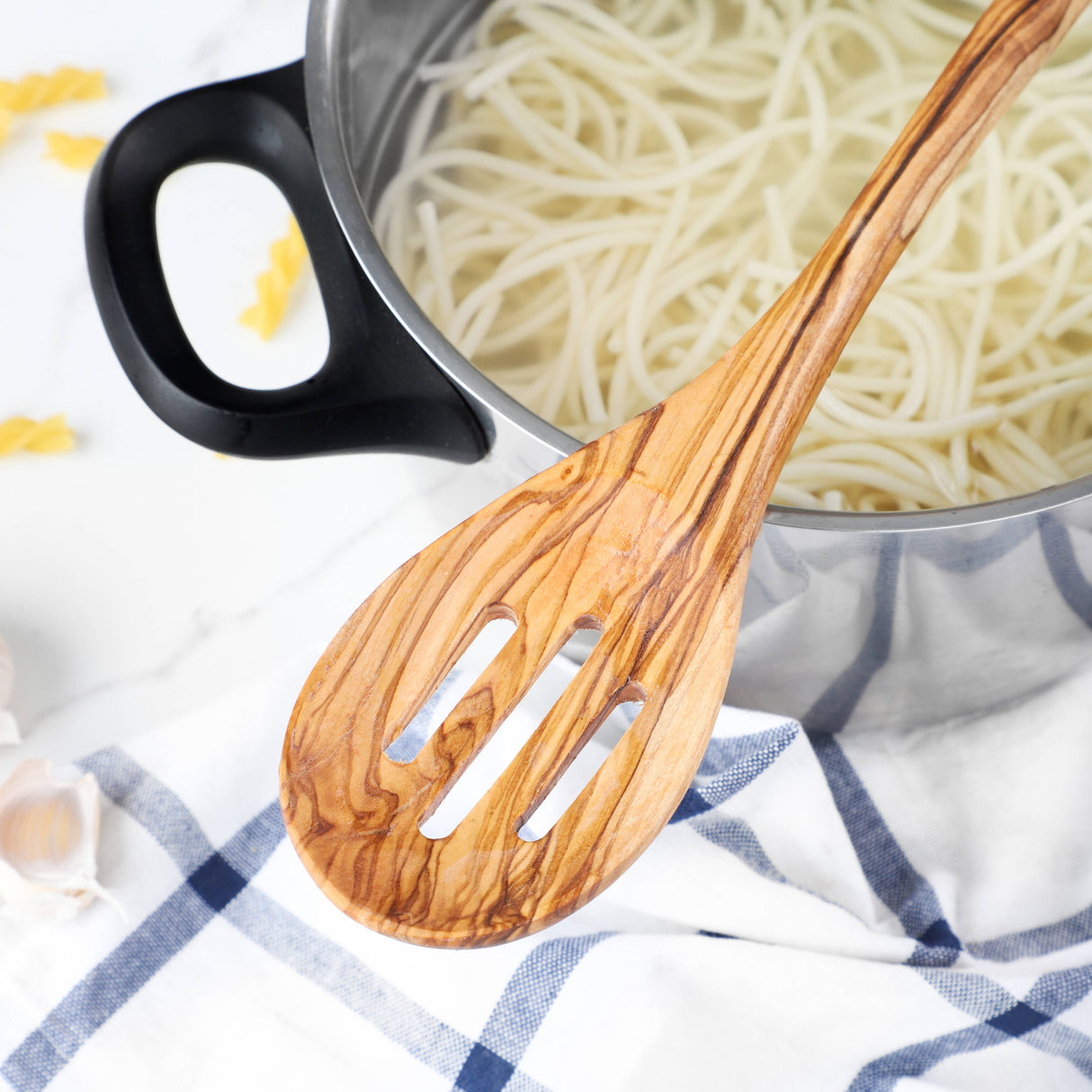 Olive Wood Handmade Slotted Spoon