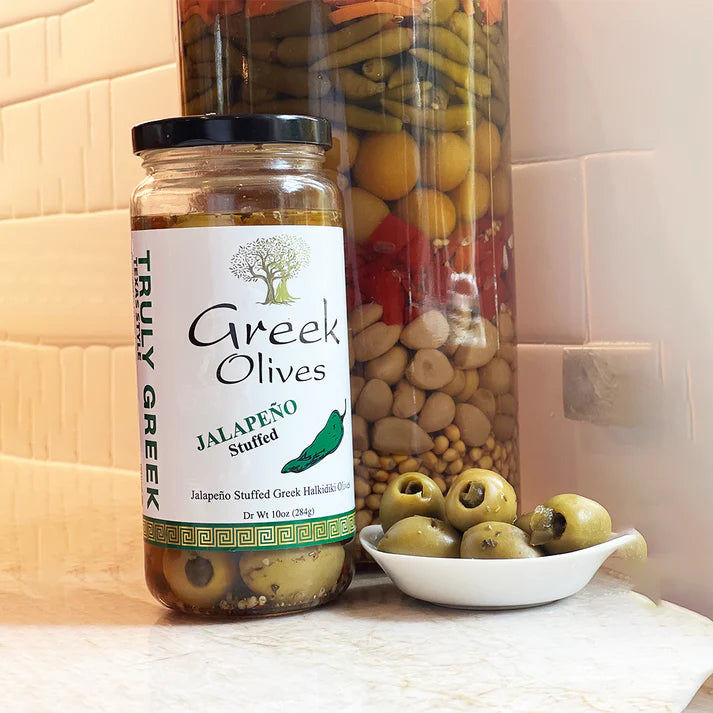 Jalapeño Stuffed Greek Olives
