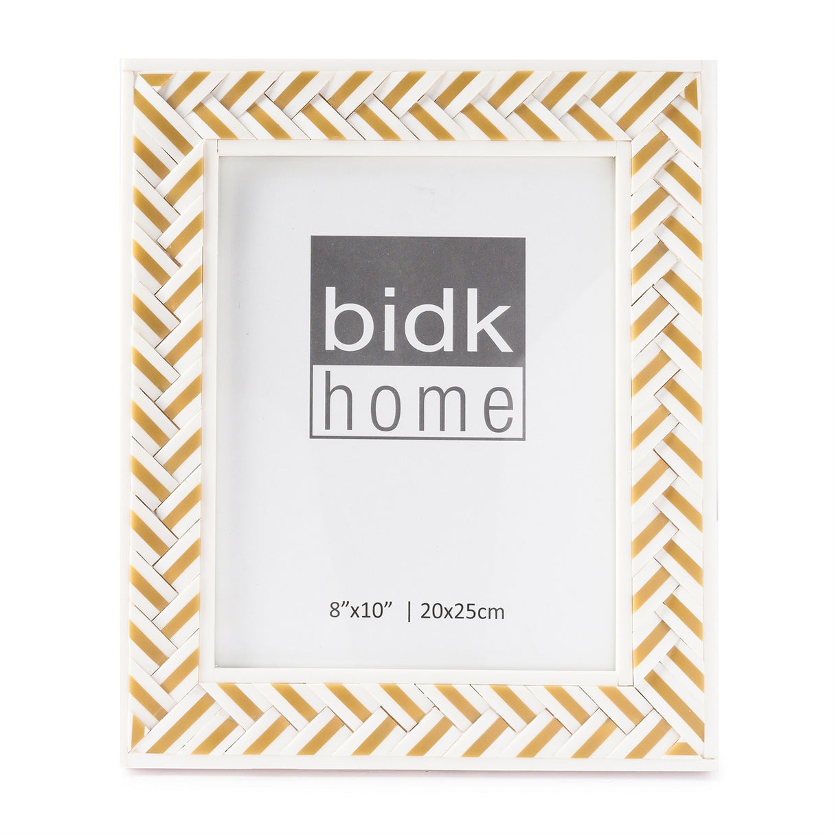 8x10” White Resin Criss Cross Picture Frame