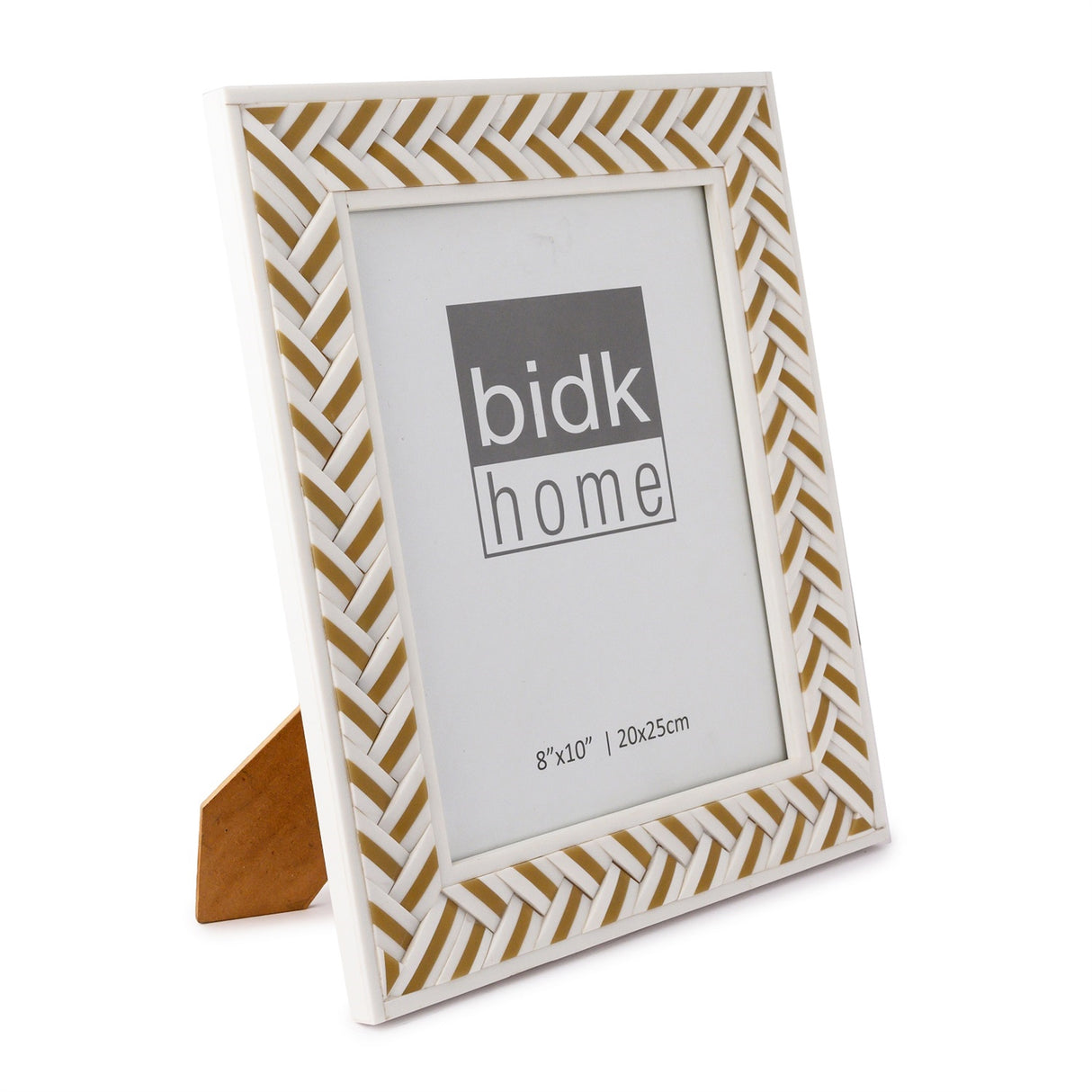 8x10” White Resin Criss Cross Picture Frame