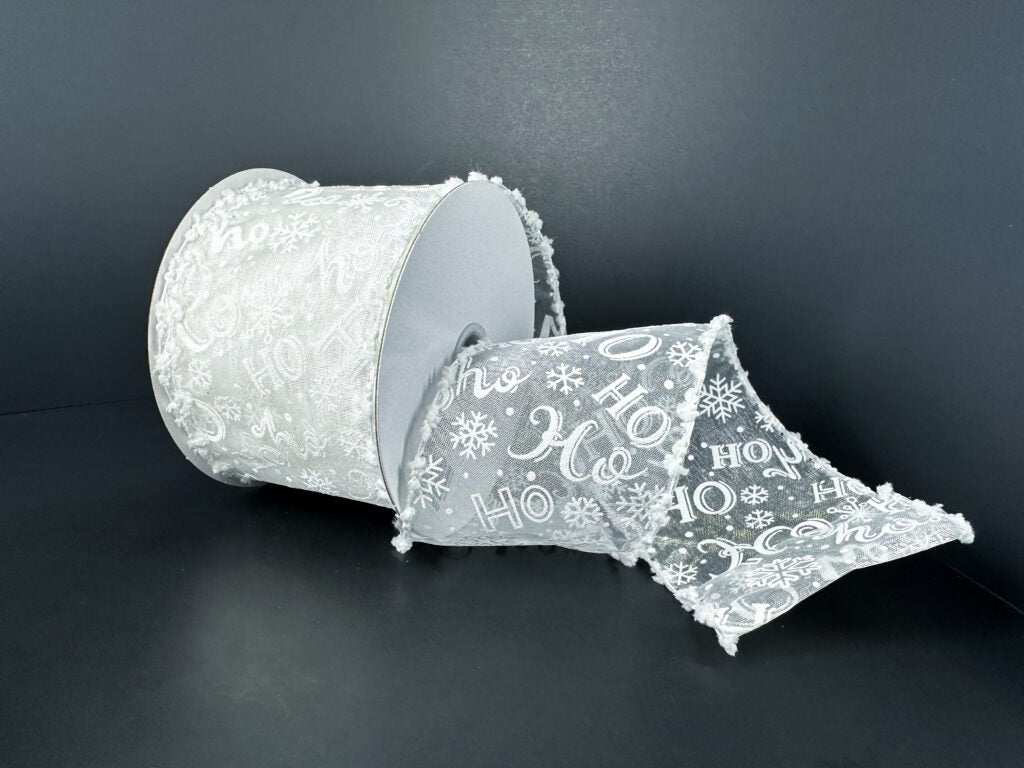 2.5" HoHoHo Snowball Ribbon Bolt