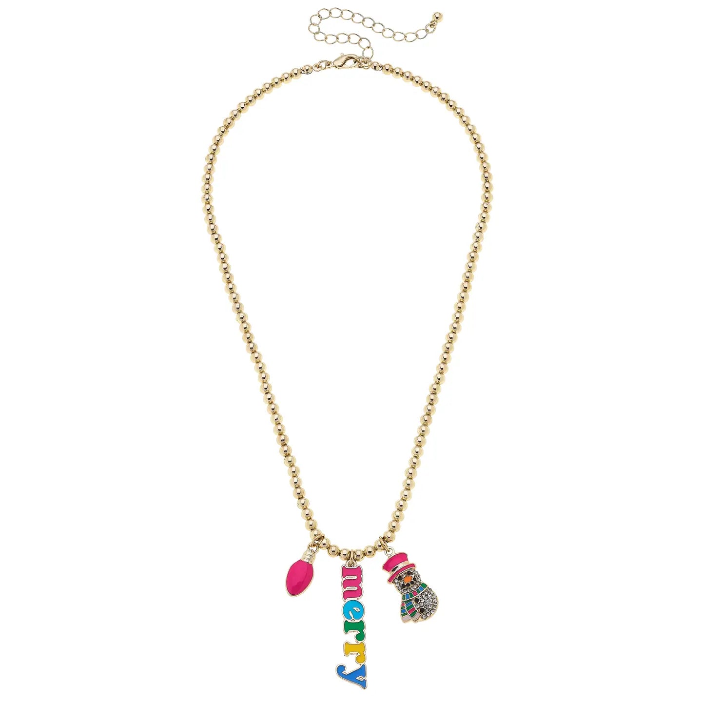 Very Merry Charm Necklace Shiny Gold