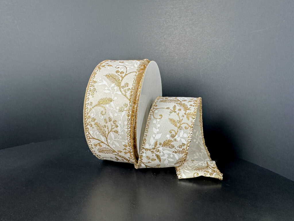 1.5"  Golden Vines Ribbon Bolt