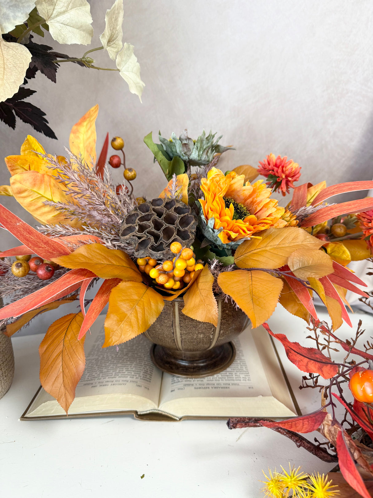 22" Picking the Pumpkin Centerpiece