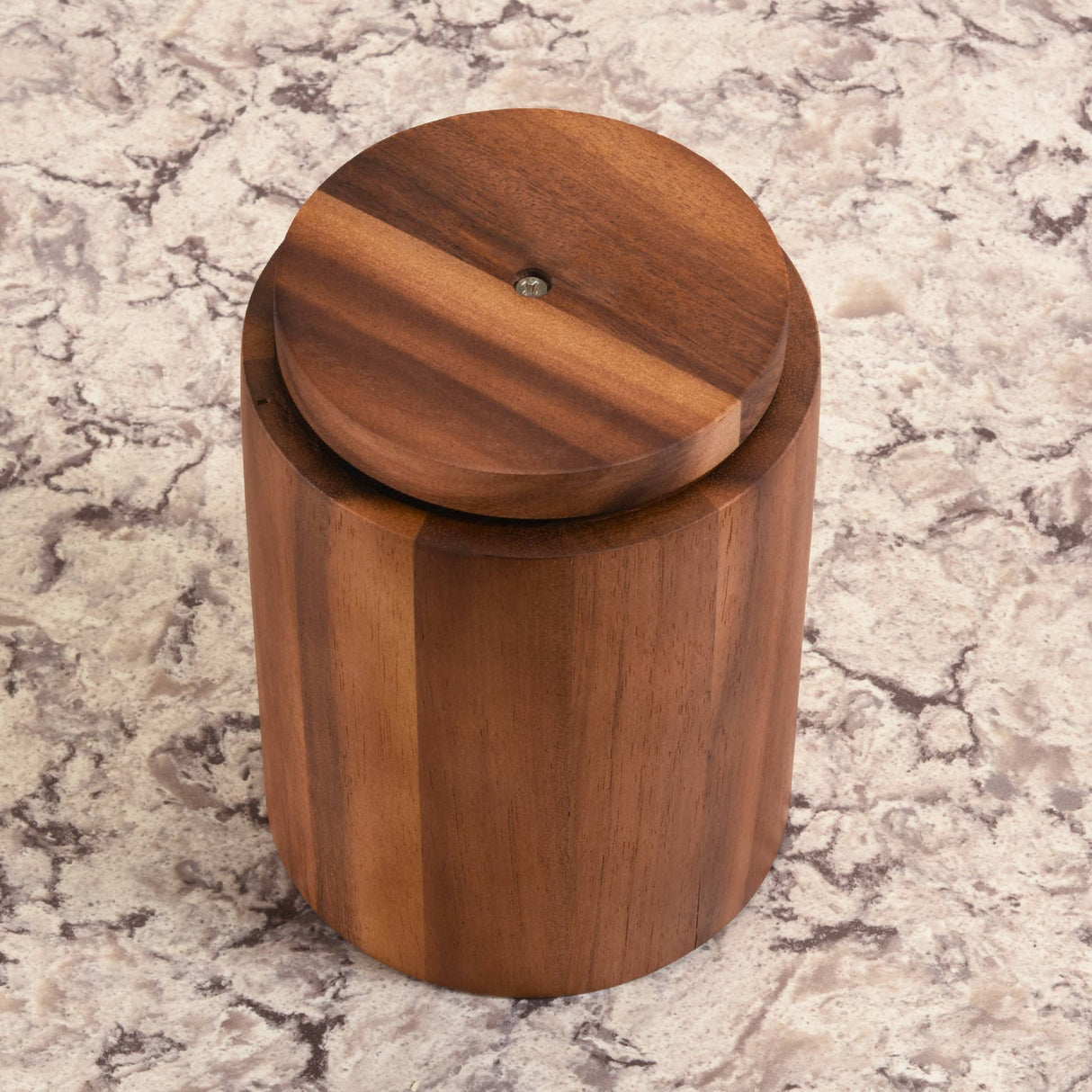 Medium Acacia Lazy Susan Utensil Holder