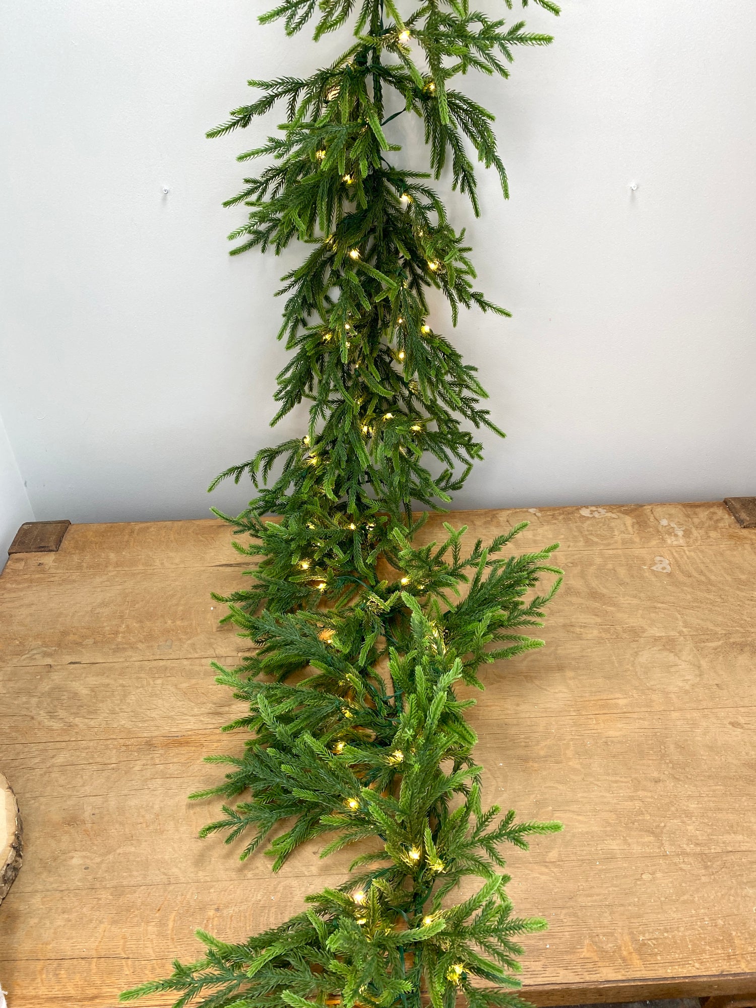 6' Green Oversized Norfolk Lighted Garland