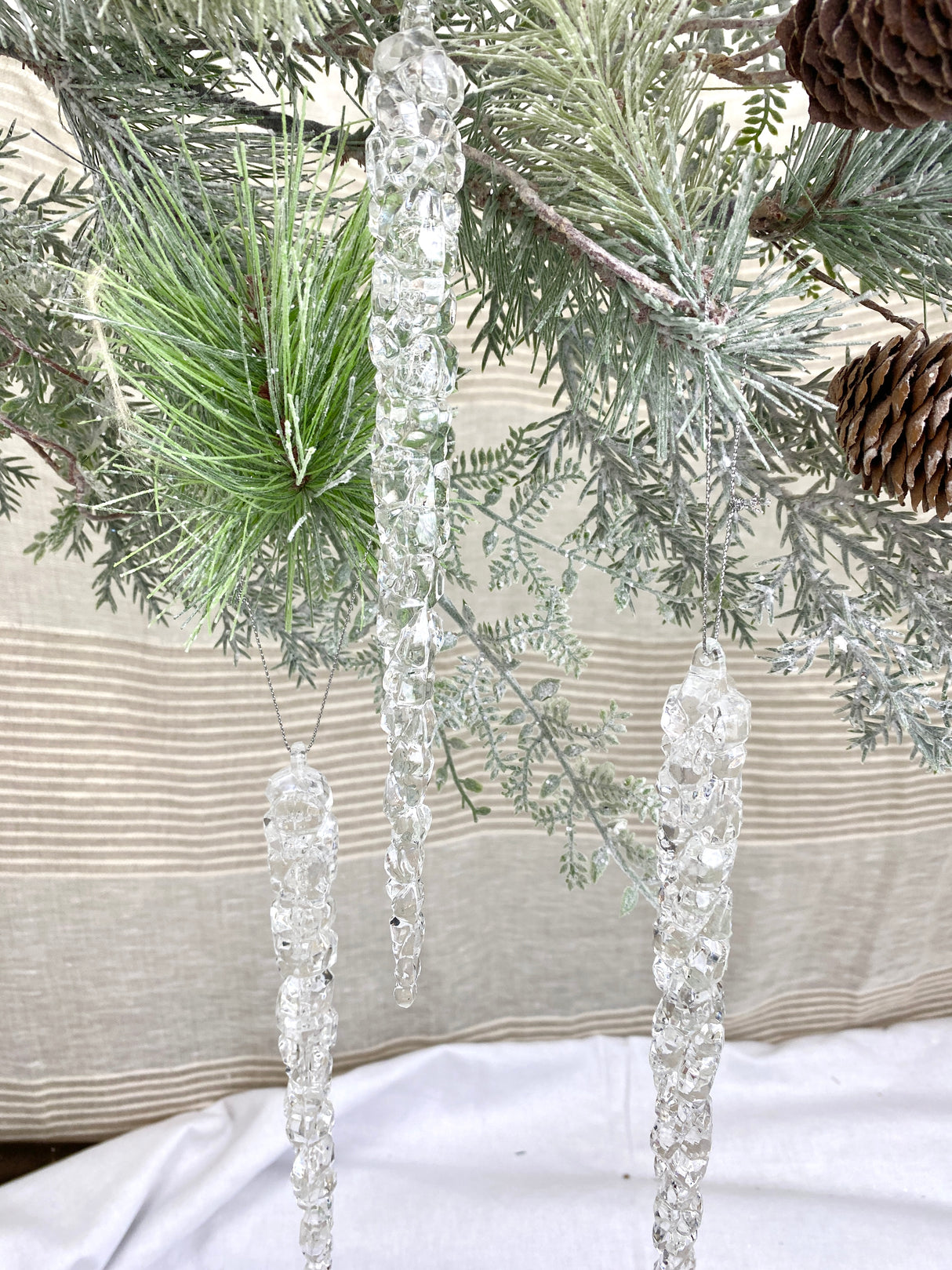 Believe Acrylic Icicle Ornament Set