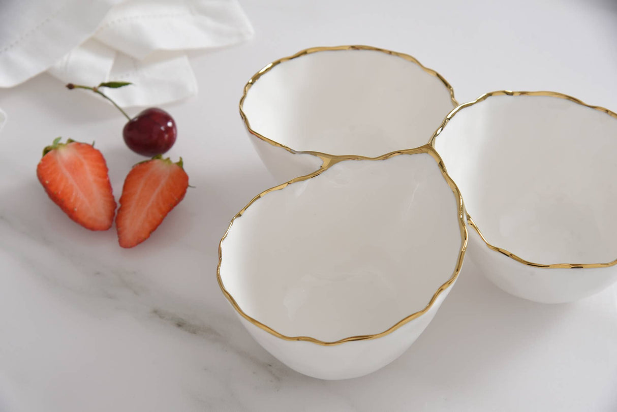 Porcelain 3 Section Server