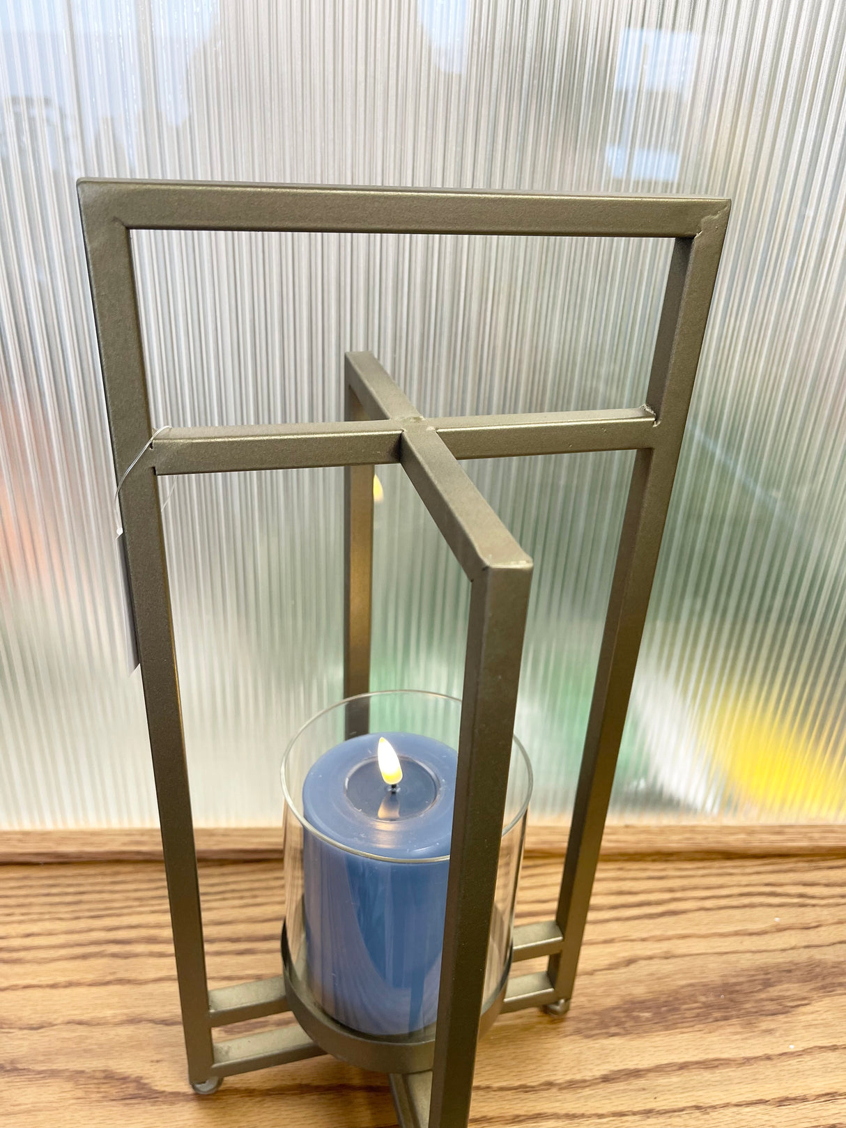 Industrial Design Lantern Glass Candleholder