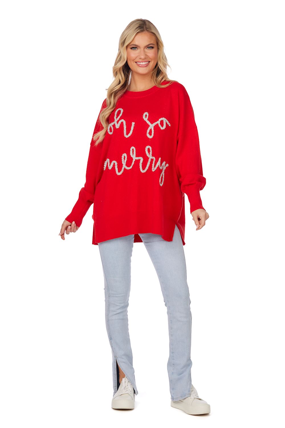 Red Sparkle Sweater - One Size