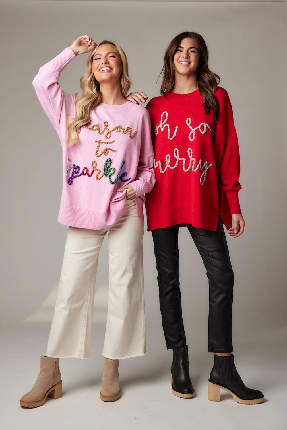 Red Sparkle Sweater - One Size